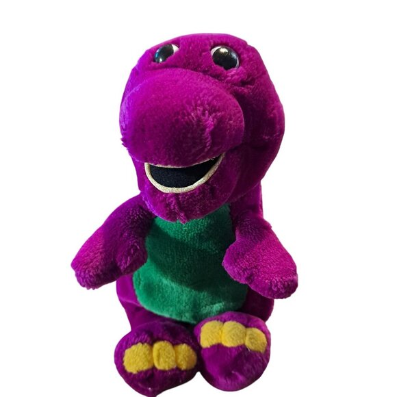 Barney Plush Dinosaur Toy Green & Purple Soft Stuffed Animal Kids Collectible - Picture 3 of 4
